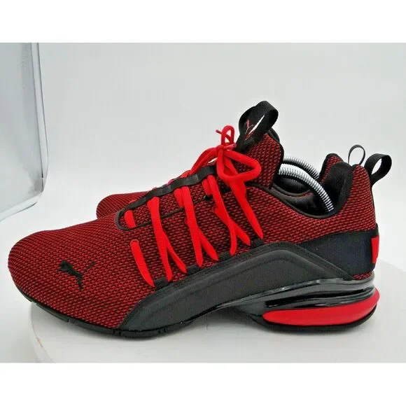 Puma Mens Axelion 192488 03 Red Casual Shoes Sneakers Size 11 - Picture 4 of 10
